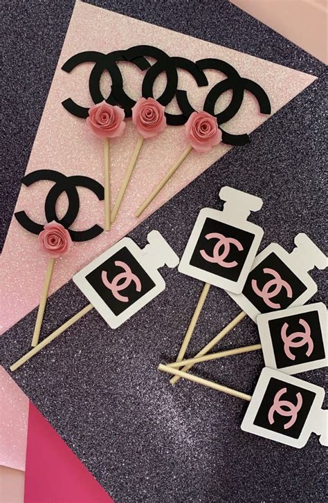 chanel cupcake toppers|chanel cake decorations.